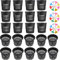 æ— Hydrokulturkörbe, 10,2 cm, 30 Netz-Töpfe mit 30 Pflanzenetiketten, Netz-Cups mit Schlitzen, breiter Lippen-Eimer-Korb für Hydrokultur-Pflanzen.