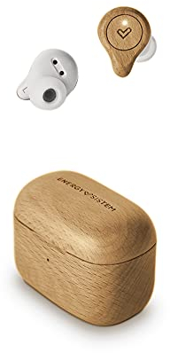 Energy Sistem Earphones Eco True Wireless Beech Wood Auriculares (Madera Sostenible, Carga inalámbrica, Diseño Compacto, True Wireless, USB Tipo C)- Haya
