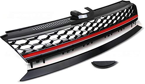 Griglia anteriore compatibile con Volkswagen Golf 7 Hatchback Variant anteriore centrale Grill Sport GV-246 Grille Sport Nero Rosso
