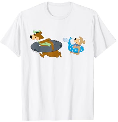 Yogi Bear Yogi and Boo Boo Going Swimming T-Shirt