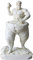 LGYKUMEG Abnehmende Männlicher Gott Skulptur Deko,Abstrakte Modern Design Harz Figur,Höhe 15cm,Fat Mann Statue Dekorationen für Schlafzimmer Restaurant,Tisch, Arbeitsplatte,Yoga Gymnasium,Weiß