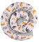 ULLENBOOM ® Baby Kuschelschlange 300x13 cm Grau-Faultiere (Made in EU) - Kuschelschnecke in vielen Farben und Größen, Bezug: 100% OEKO TEX Baumwolle, Nackenrolle