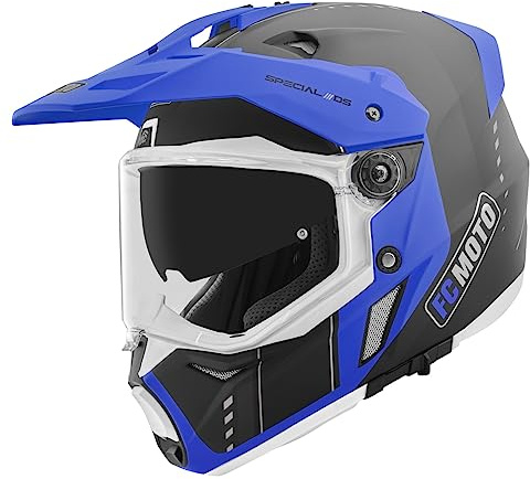 FC-Moto Pro Air Enduro Helm, schwarz/blau, M
