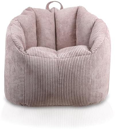 Ecopuf Simone – Sitzsack Cord mit Griff | Sitzsack Sessel mit Polystyrol Füllung | Sitzsack Sofa für Entspannen, Gaming, Lesen | Sitzsäcke für Erwachsene und Kinder