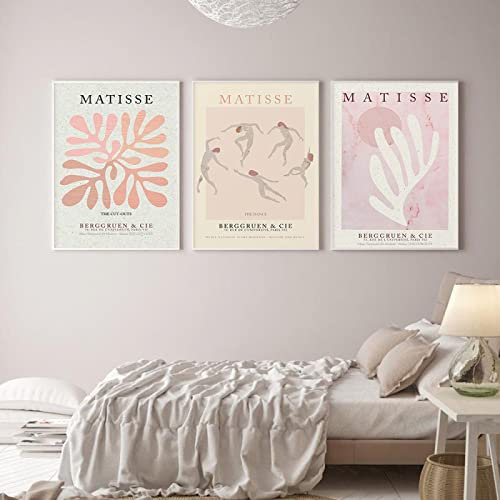 Henri Matisse Ausstellung Nordische Poster und Drucke Wandkunst Leinwand Gemälde Pantone Tanz Wandbilder Für Wohnzimmer Dekor 20x30cm-3Pieces Frameless
