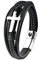 Lederarmband Herren, Armband Herren Kreuz, Armbänder für Herren, Männer Geflochten Leder mit Edelstahl Magnetverschluss, Exklusiver Schmuckschatulle, Valentinstag Weihnachten Geschenke Idee