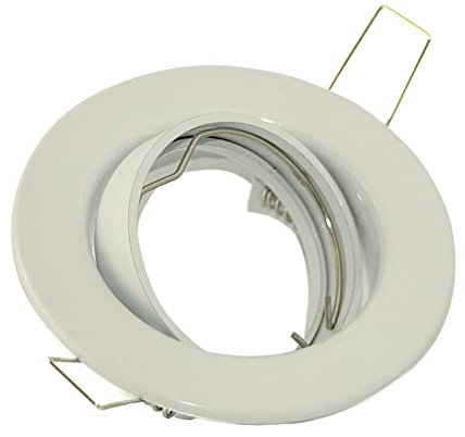 Kamilux 3er Set Einbaustrahler Alva für 12V Farbe: Weiß (ohne Leuchtmittel) inkl. 12V MR16 Fassung. Spot Rund für Lochausschnitte von 68-76 mm