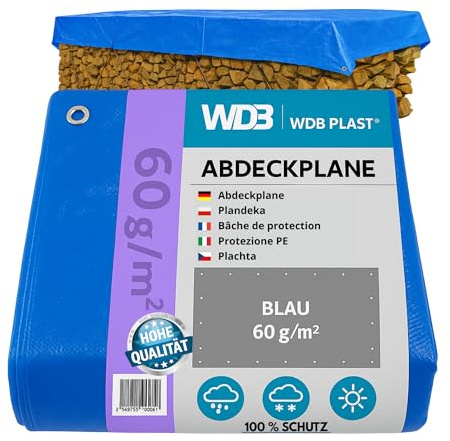 WDB - Abdeckplane Wasserdicht - Plane mit Ösen - Gewebeplane