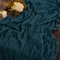 YMHPRIDE 2 Stück Seihtuch Tischläufer Blaugrün,90 x 300 cm Petrol Rustikaler Gaze Stoff Boho Tischläufer Dunkel Teal Vintage Käsetuch Tischläufer Hochzeit für Hochzeitsfeier Brautparty Tischdekoration