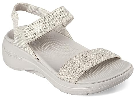 Skechers Go Walk Arch Fit Sandal Polished Women's Sandal, beige, 8 UK