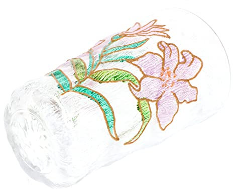 Alipis Glasabdeckung Trinkglas Glasabdeckung Trinkglas Glasabdeckung Trinkglas Glasabdeckung Trinkglas Wasserglas Blumenmuster Teetasse Saftglas Getränketasse Trinkgläser Kristallgläser