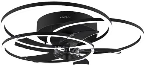 Cecotec Ventilador de Techo con Luz EnergySilence LampAero 690 FlowLight. 20W, Motor DC, Luz LED de 45W, 5 Aspas de 17, Mando, 3 Velocidades, 3 Tonos de Luz, Temporizador, Modo winter/summer