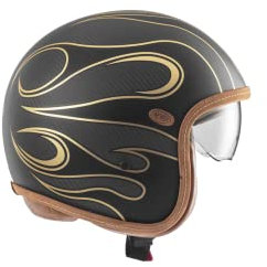 Premier Offener Helm Vintage,Platinum ED. Carbon FR Gold Chromed BM,L