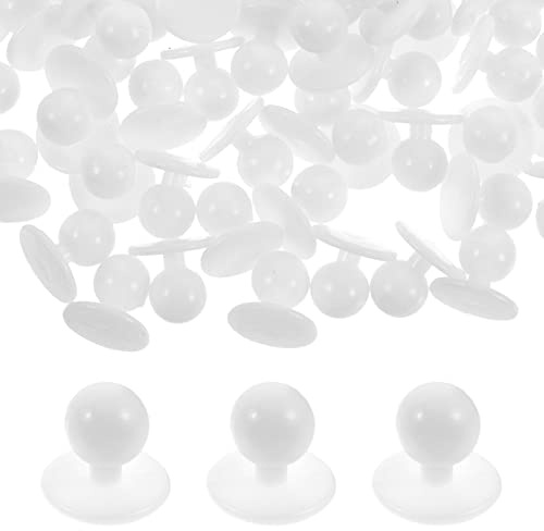 Artibetter Bottoni Per Camice Da Cuoco 100 Pezzi Bianchi in Plastica 0.7 Pollici Pulsanti Rotondi Per Uniformi Da Cucina E Giacche Da Lavoro