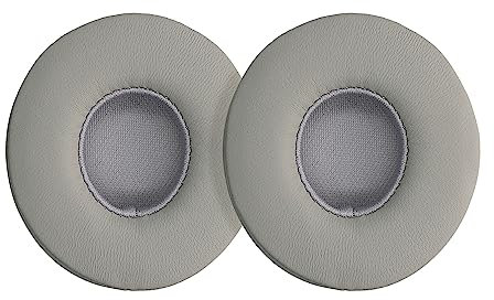 kwmobile 2X Coussinet de Rechange Compatible avec Beats Solo 2 Wireless/Solo 3 Wireless - Coussinets en Mousse pour Casque Audio - Gris Clair