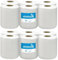 Lot de 12 rouleaux de papier essuie-tout 5400 feuilles 100 m/rouleau | Papier essuie main blanche pure ouate | Usage professionnel haute résistance et grande absorption