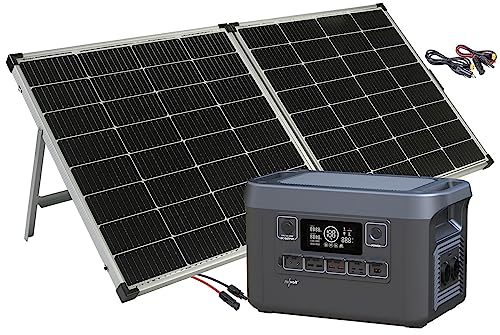 revolt Solar Akku Powerbank: Powerstation & Solar-Generator mit 240-W-Solarpanel, 1.920 Wh, 2.400 W (Solarpanel Powerbank Camping, Solar-Panels)