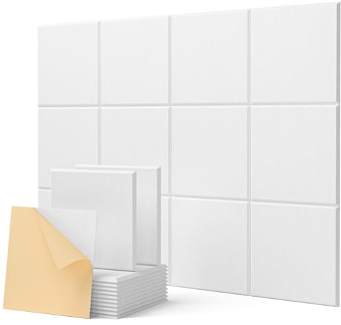 Aislante Acustico Cuadrado Paneles Acusticos Decorativos 12 Piezas Espuma Acustica Espuma Insonorizacion Acustica Para Reducir El Ruido Interior En Estudio/Oficina 30×30×0.9 Cm