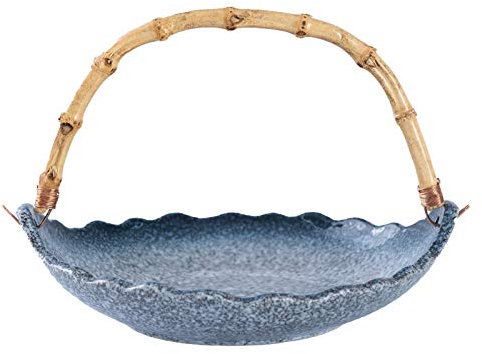 OQHAIR Punch Bowl fruit bowl Fruit Basket - Salad Serving Bowl -Ceramic Fruit Bowl, for Storing & Organizing Vegetables, Eggs, and More | Fruit Basket for Counter or Hanging fruit tray (C