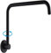 Braccio di estensione girevole a forma di S, braccio estensibile per soffione doccia a vita alta, con flangia, attacco standard da 1,27 cm, accessorio da bagno (nero)