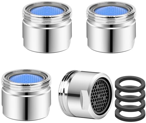 RUNEAY Strahlregler M18,4 Stück Wasserhahn Sieb Perlatoren M18 Perlator Wasserhahn Filter für Wasserhähne Ersatzteile Sparaufsatz,Außengewinde