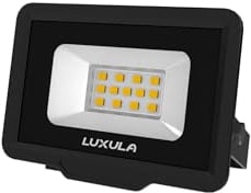 LUXULA LED Strahler Außen, 10W, 4000K Neutralweiß, 1000lm, IP65 wasserdicht, Außenstrahler Fluter, Aussenleuchte Scheinwerfer, LED Außenbeleuchtung für Garten, Einfahrt, Garage, Terrasse, Schwarz