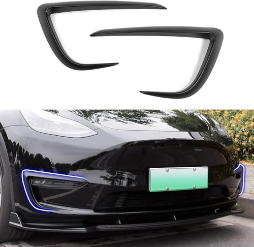 JIERUYI Nebelscheinwerfer Trim für Tesla Model Y Front Nebelscheinwerfer Abdeckung Augenbrauen Abdeckung Zubehör