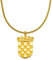 d'origine Kroatien Wappenkette, Kroatische Flaggenkette, Kroatien Schmuck, Kroatischer Schmuck, Kroatischer Wappenschmuck für Herren Silber