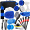 Wothfav Brosse Nettoyage Voiture, 25 Pièces Kit Nettoyage Voiture, Pinceau Detailing Auto, Brosse de Jante Voiture, Brosse Perceuse pour Nettoyage Voiture, Nettoyage Voiture Interieur et Exterieur