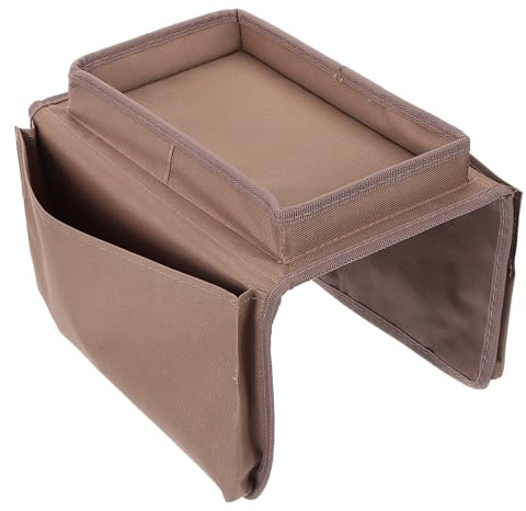 BUGUUYO Organisateur De Rangement Pour Accoudoir De Plateau Pour Boissons Support Pratique Pour Télécommande Magazines Snacks Et Téléphone
