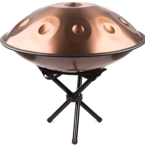 Handpan-Trommelinstrument, 9-Ton-D-Stahlzungenschlagzeuger, Schöner Klang, Stickstoff-Edelstahl, Handschmieden Für Yoga, Meditation, Anfänger