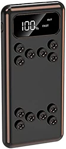 15W Wireless Two-way 22.5W Fast Charging Suction Cup With Cable, 10000mAh With Four-wire Mobile Power Bank,Black