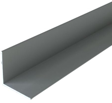 HOMEWELL - Cornière en aluminium 50mm x50mm x2.0mm, lg 1950mm (Anodisé argent)