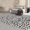 Sxakswol Teppich Wohnzimmer 140x200 cm Punkte 3D Teppich Schwarze Und Weiße Flecken Küche Esszimmer Schlafzimmer Teppich Kurzflor rutschfest Waschbar Teppiche Weich Pflegeleicht a1126