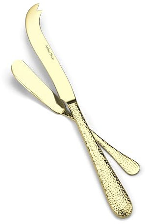 Arthur Price CAVA0733 Cheese & Butter Knife Set, Stainless Steel