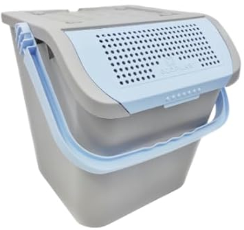 INCA Pattumiera Pura Con Filtro ai Carboni Attivi per Pannolini e Rifiuti Organici, Secchio per Rifiuti con Coperchio - Grande Capacità Neutralizza I Cattivi Odori (Lavanda Chiaro, 28 Litri)