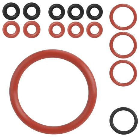 15 Pcs Sealing O-Ring Brewing Kit, Coffee Machine Seal Set, Espresso Machine Silicone Gasket in 5 Sizes, Sealing Ring Compatible for Philips Saeco/Gaggia Coffee Machines