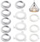 Lyeteung 12 Stücke Lampenschirm Adapter Ringe Set, E27 zu E14 Lampenschirm Ring Konverter, E14 Schraub Ring Lampenschirm, für Nachttischlampe Tisch Schreibtisch Stehlampe