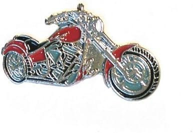 GBJUK Red Chopper Motorcycle Motorbike Bike Biker Enamel Pin Lapel Badge with Butterfly Clasp Back