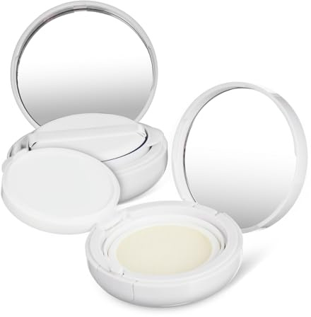 FRCOLOR 2 Stück Kosmetikbehälter Für Cushion Foundation Leere Kissen Etui Kompatibel Mit Make-up Pulverbehälter Inklusive Spiegel Für Reisen Und Organisation