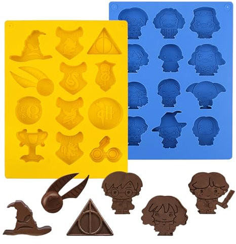 YALiya 2 Stück Silikonform Pralinen, Schokoladen Silikonform Magisches Thema, Wiederverwendbar, Leicht zu Entformen, für Schokolade, Gelee, Kuchen Dekoration, Süßigkeiten