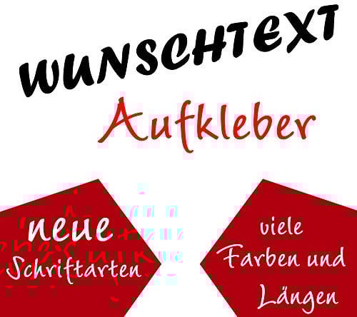 Wunschtextaufkleber oder Namensaufkleber selbst gestalten Schriftzug Buchstaben Zahlen Sticker Name Autoaufkleber Aufkleber
