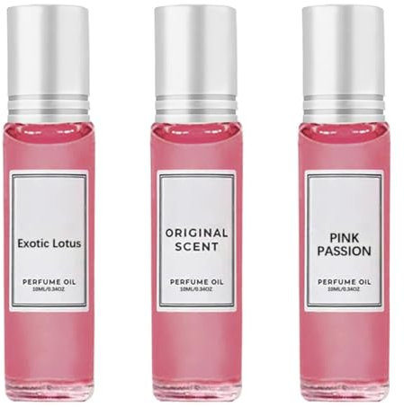 Generisch Pheromone Parfum Woman, Ecdf Pheromon Parfüm Frauen, Secret Pheromone Parfum, Roll On Pheroma Parfüm öl, Mini Perfume Set, Rose Jasmin und Lilie Duft (3 Stück)