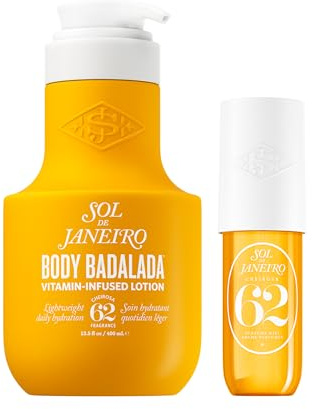 Sol de Janeiro Vanilla Lotion & Body Mist Bundle - Body Badalada Lotion & Cheirosa 62 Perfume Mist