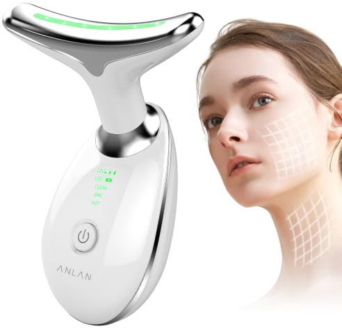 ANLAN Face Massager, Anti-Wrinkle Face Device with 3 Modes 45°C for SkinTightening & Neck Lifting EMS Massage Face Toning Firming for Women