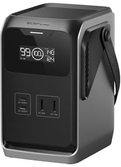 Power station portatile EcoFlow TRAIL 200 DC 192 Wh, batterie LFP | Ultraleggere con maniglia, generatore solare 220 W, ricarica rapida, 4 uscite (non utilizzato, difetti di confezionamento)