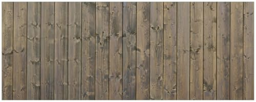 Wallario Memoboard aus Glas mit Motiv, Magnet-Tafel in 32 x 80 cm in Premium Qualität Holzpaneelen in grau braun - Holzmuster mit Maserung