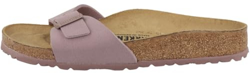 Birkenstock Unisex Erwachsene Pantolette Madrid Birko-Flor Nubuk schmal Lila 40
