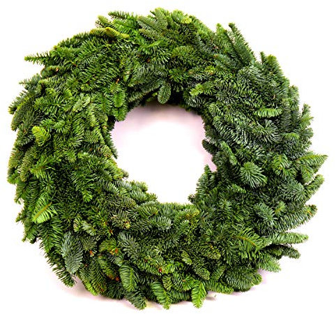 Adventskranz frisch Ø 60 cm Zweige Nobilistanne echte Tannen ohne Deko Weihnachten