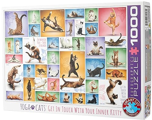 EuroGraphics 6000-0953 Yoga Cats, 1000 Teile Puzzle, Mehrfarbig